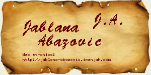 Jablana Abazović vizit kartica
